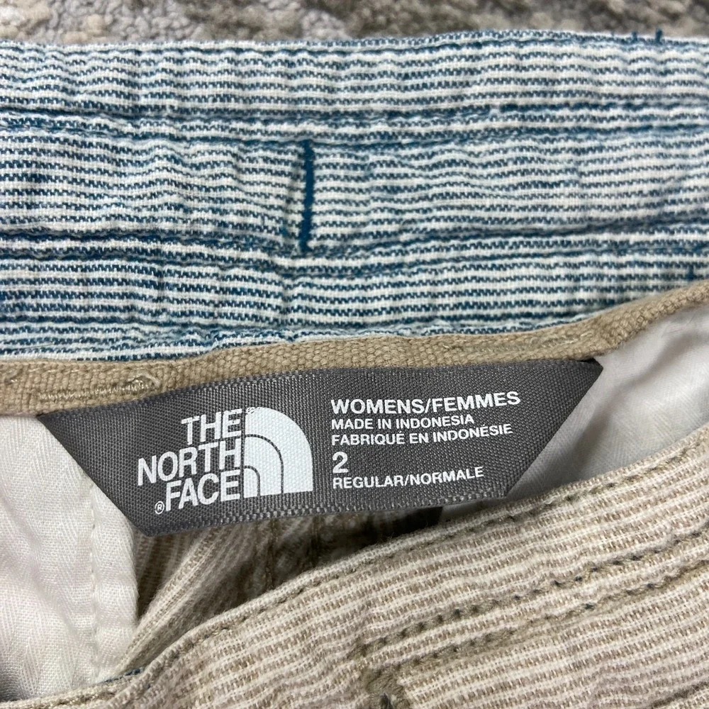 The North Face Pants Womens 2 Beige Corduroy Linen Flared Bootcut Wide Leg - Picture 7 of 10